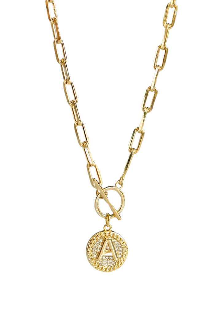 Jet Set Initial Necklace