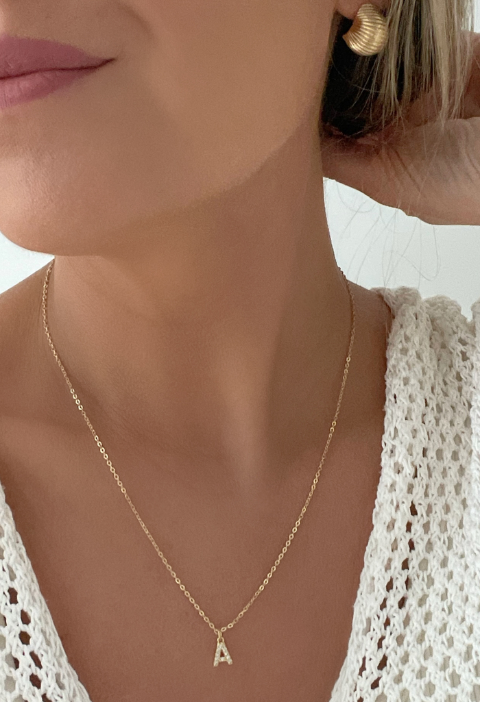 Dainty Initial Gold Necklace