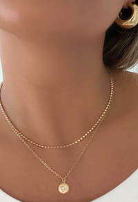 Tulum Mini Coin Layered Necklace Set