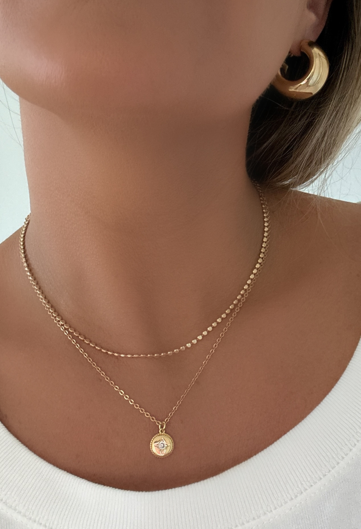 Tulum Mini Coin Layered Necklace Set