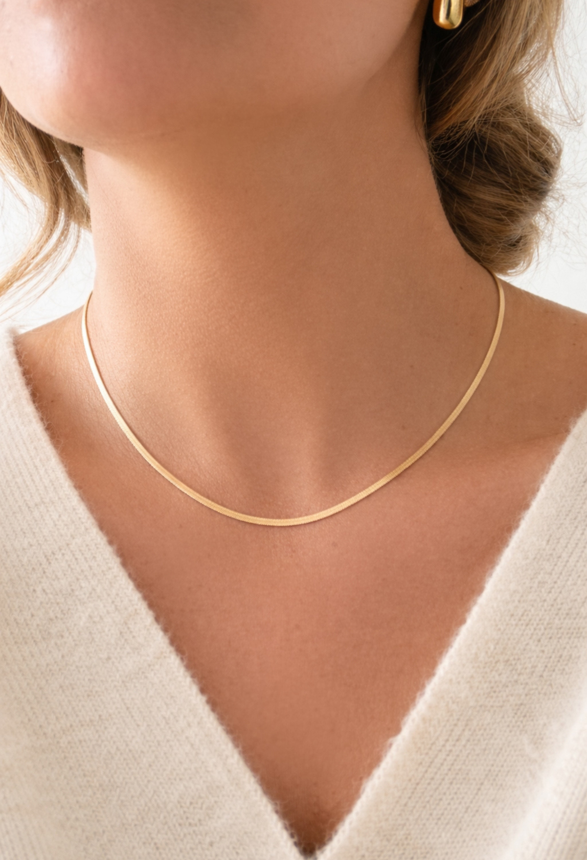 Mini Angel Herringbone Chain