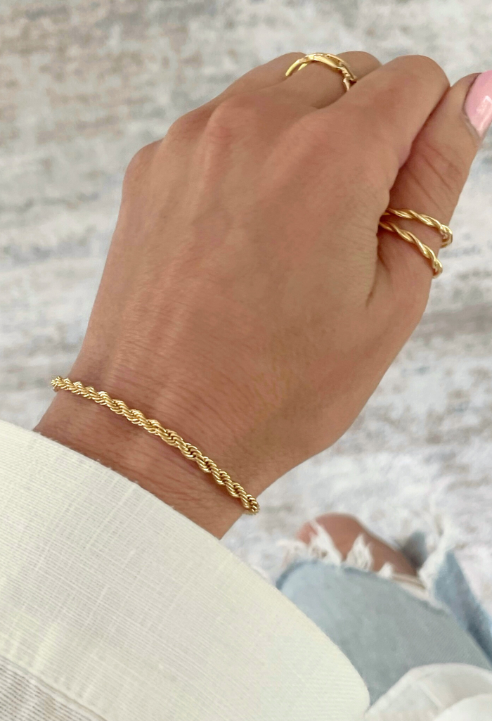 3mm Gold-Filled Rope Bracelet - Elegant and timeless jewelry for the modern woman