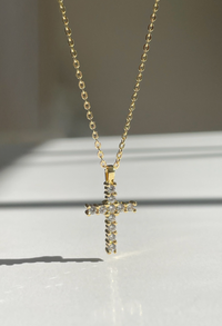 Heavenly CZ Diamond Cross Necklace