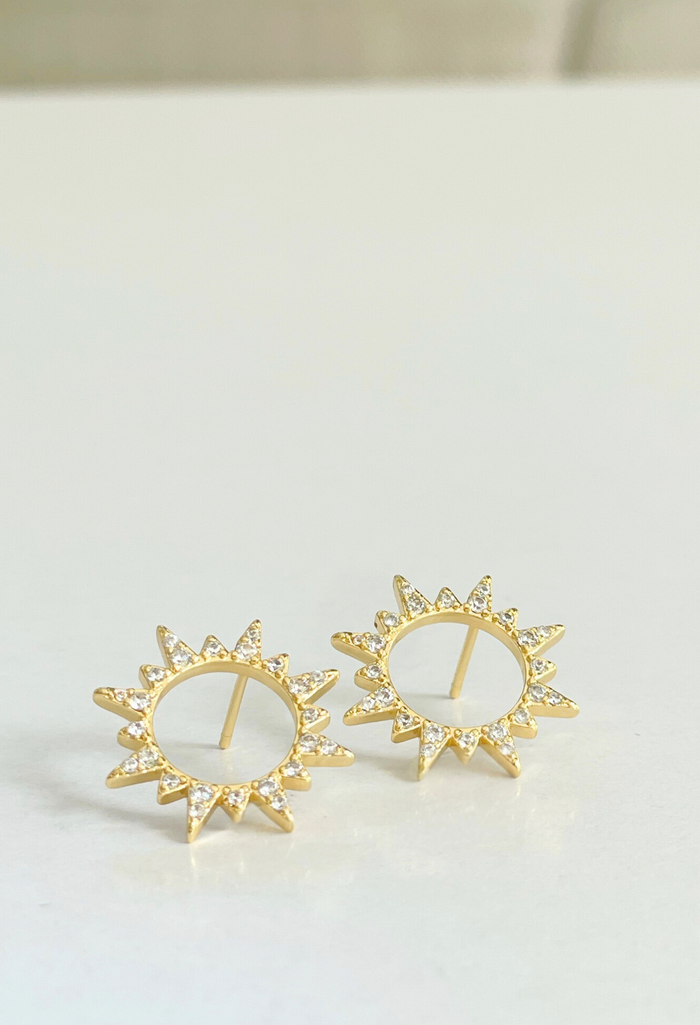 Sunburst Diamond Studs