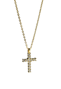Heavenly CZ Diamond Cross Necklace