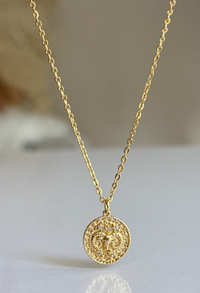 Petite Zodiac Coin Necklace
