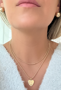 Heart Initial Pendant Necklace