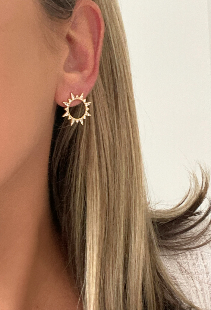 Sunburst Diamond Studs