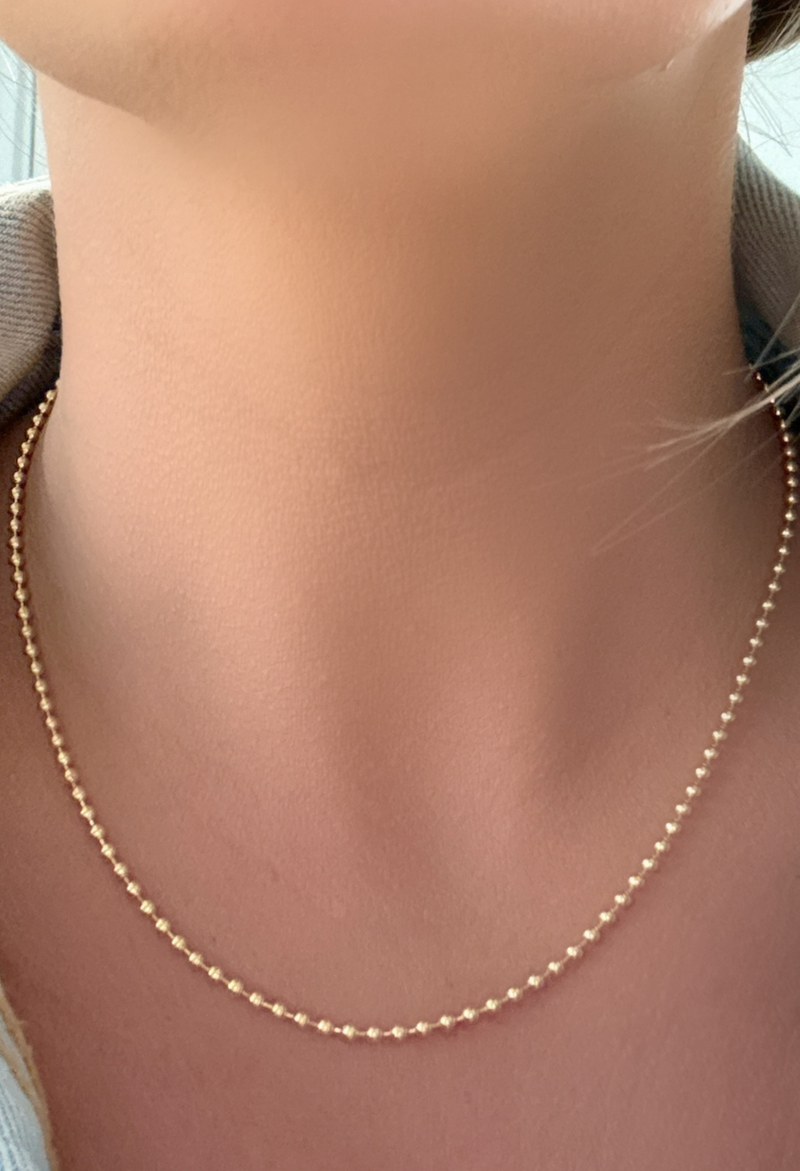 Gold Ball Chain Necklace