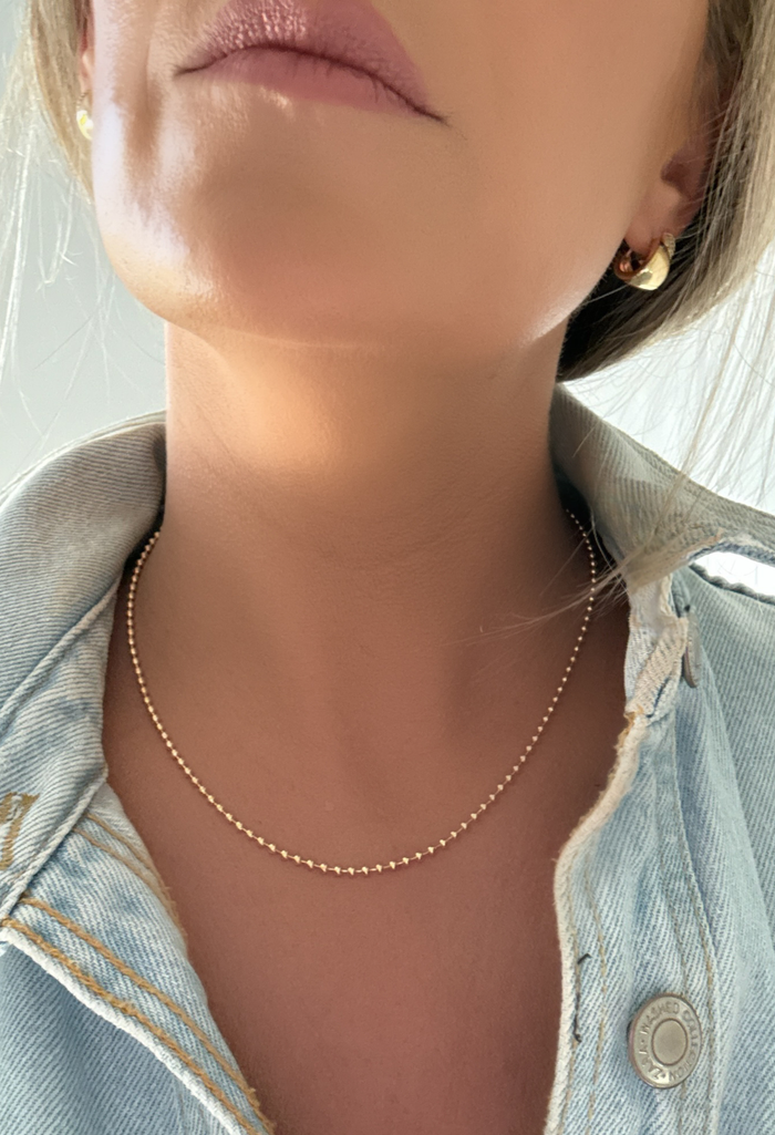Gold Ball Chain Necklace