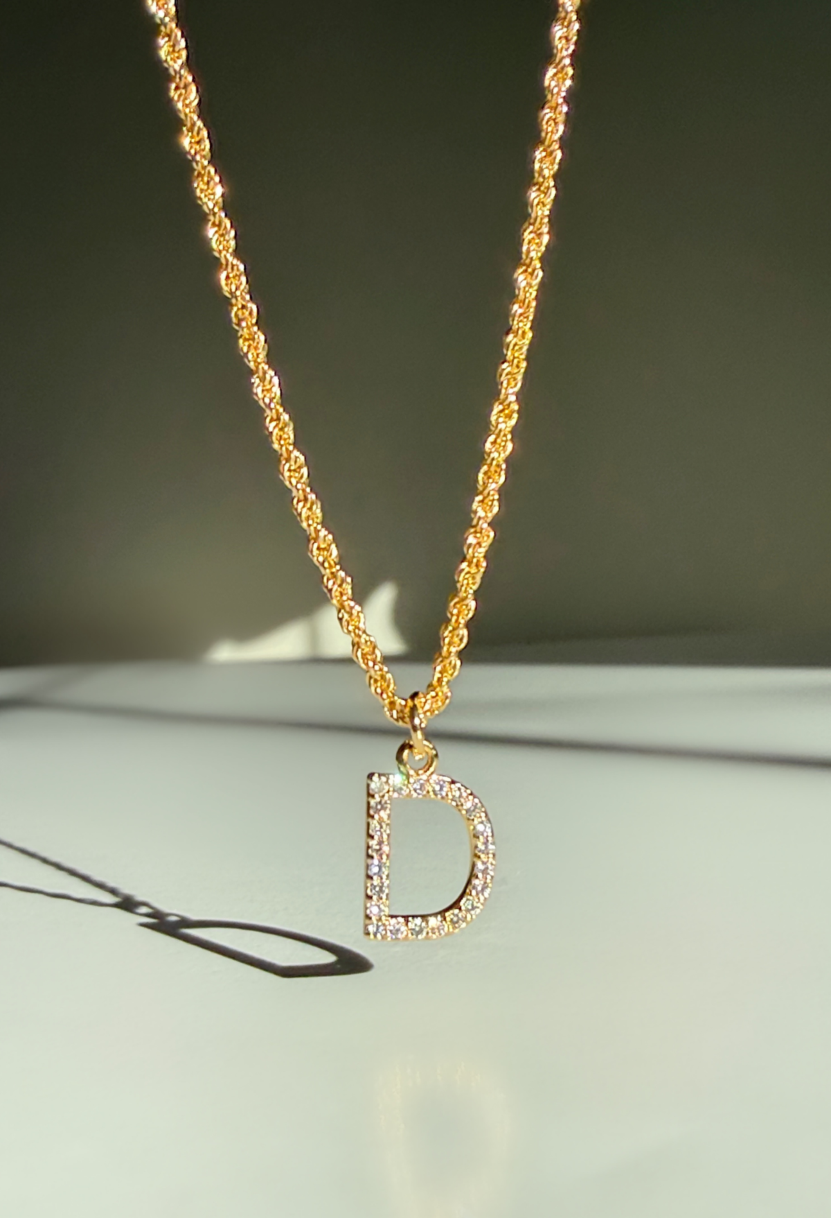 Diamond Initial Necklace