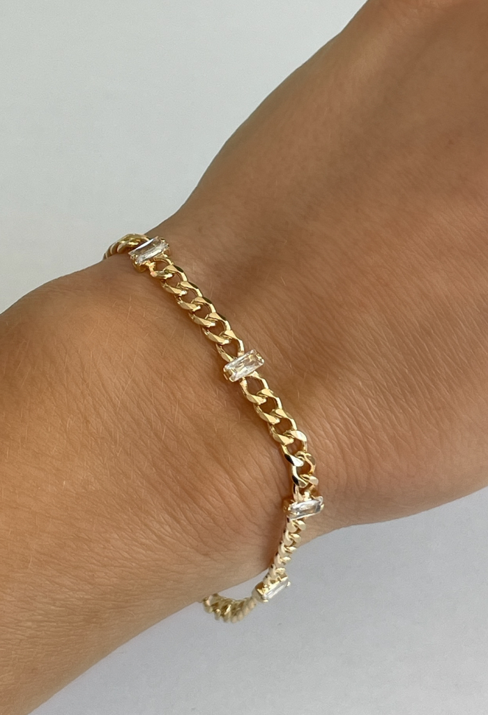 The CZ Curb Bracelet