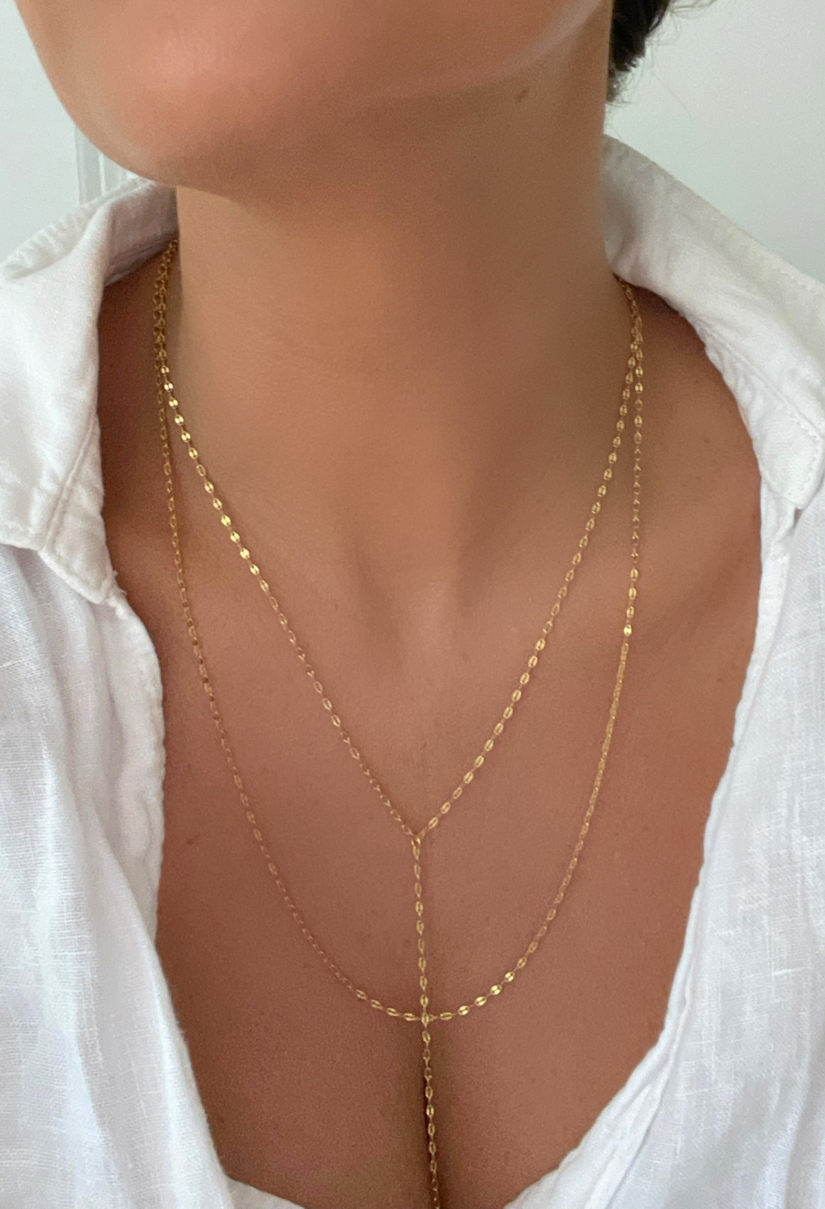 Double Lariat Y Necklace