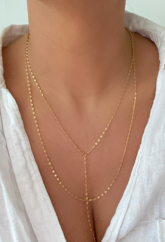 Double Lariat Y Necklace