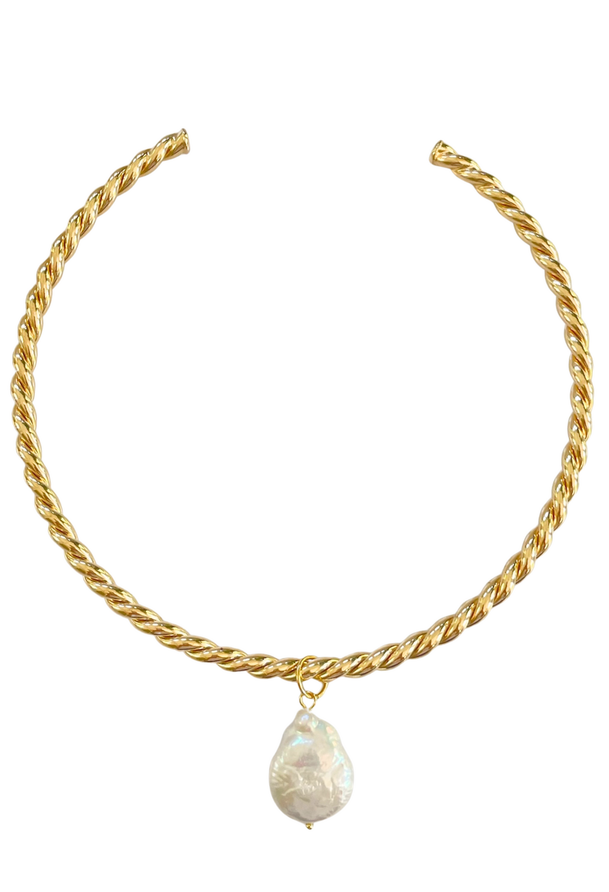 Isla Pearl Charm Collar Necklace