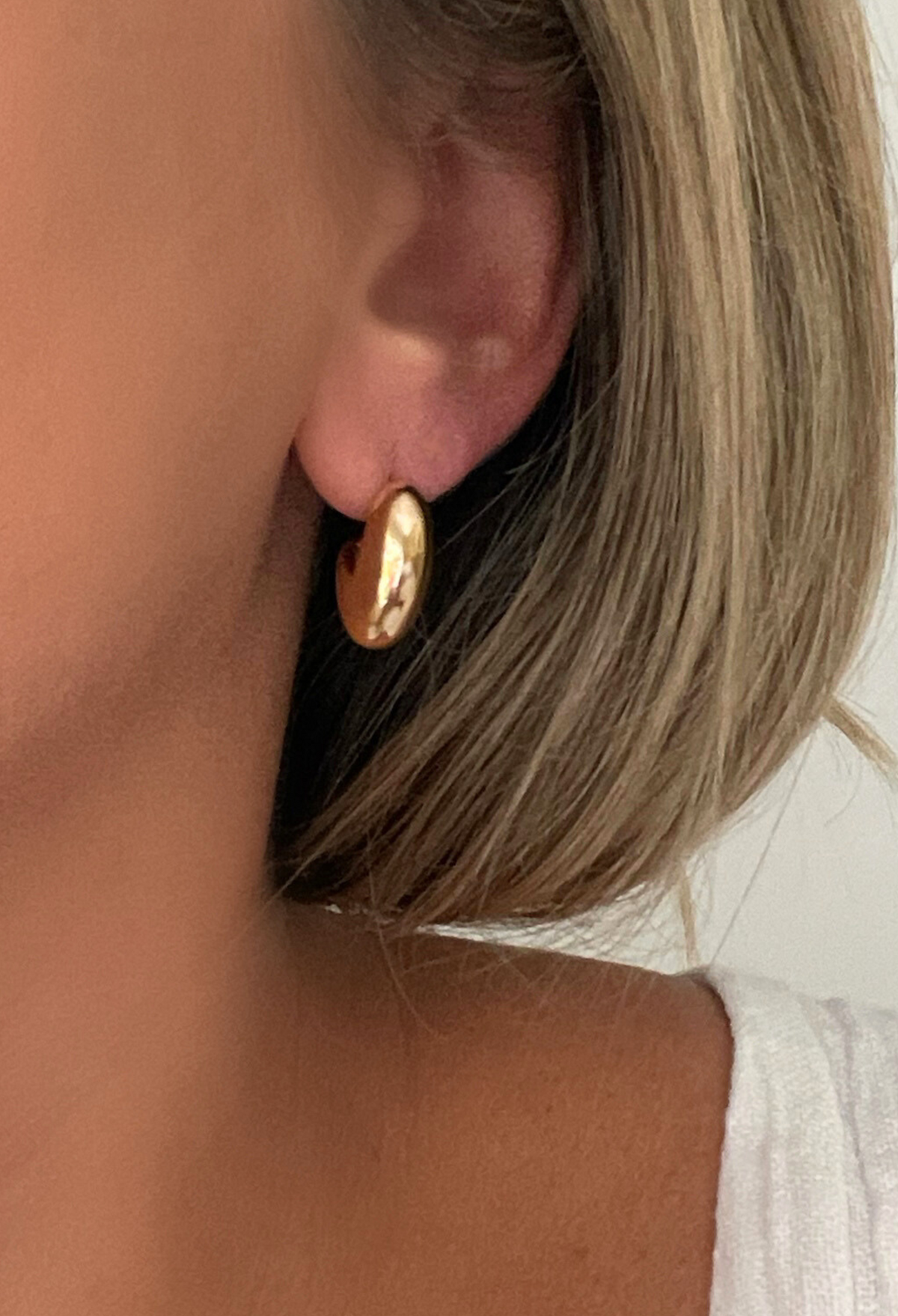 Teardrop Gold Stud Earrings