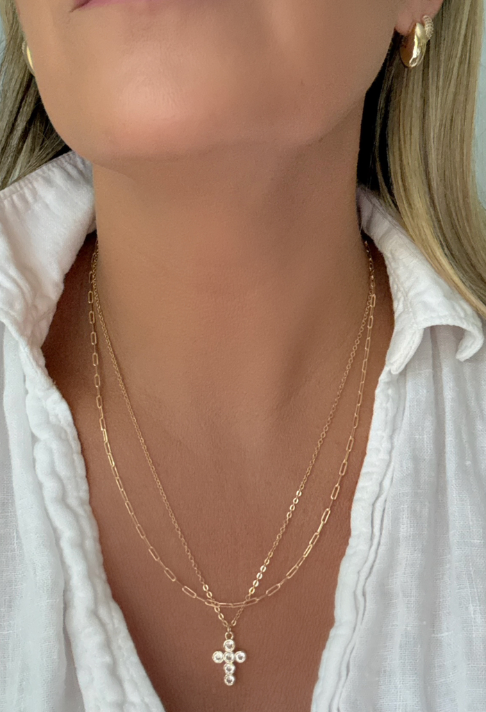 Halo Cross Necklace