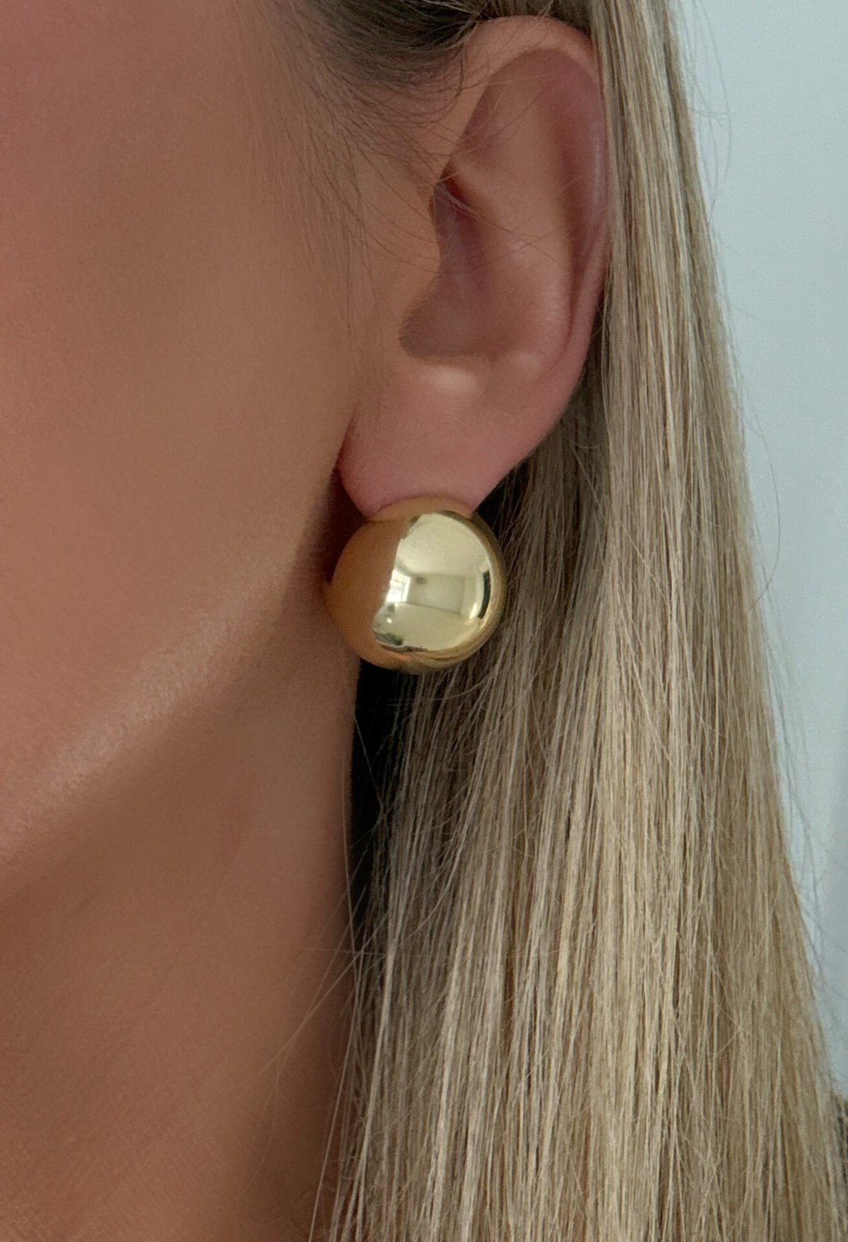 Babe Gold Ball Studs