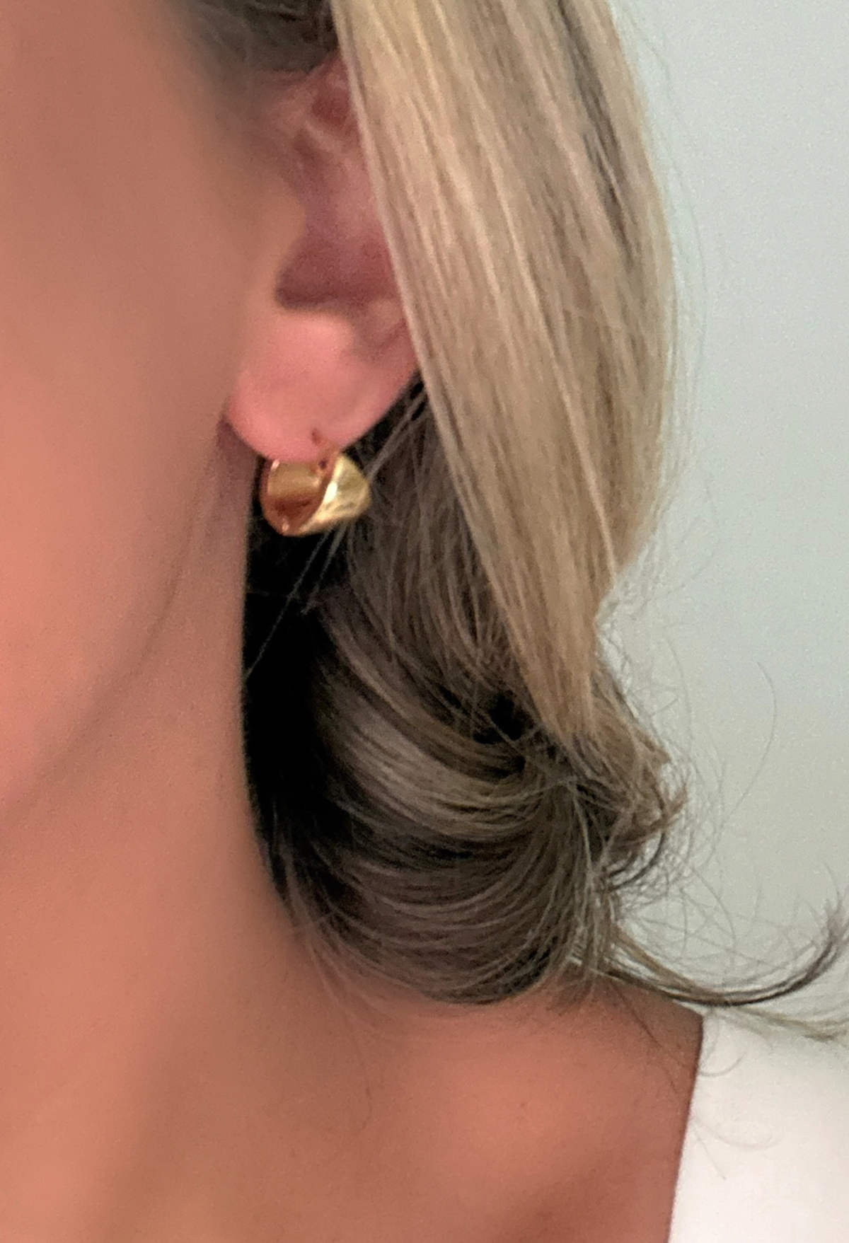 Teardrop Huggie Hoop