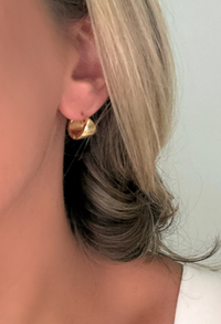 Teardrop Huggie Hoop