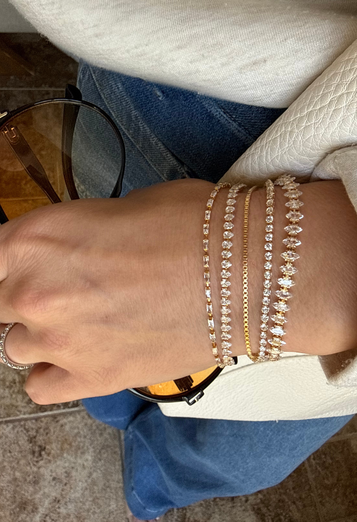 She's Golden Tennis Bracelet