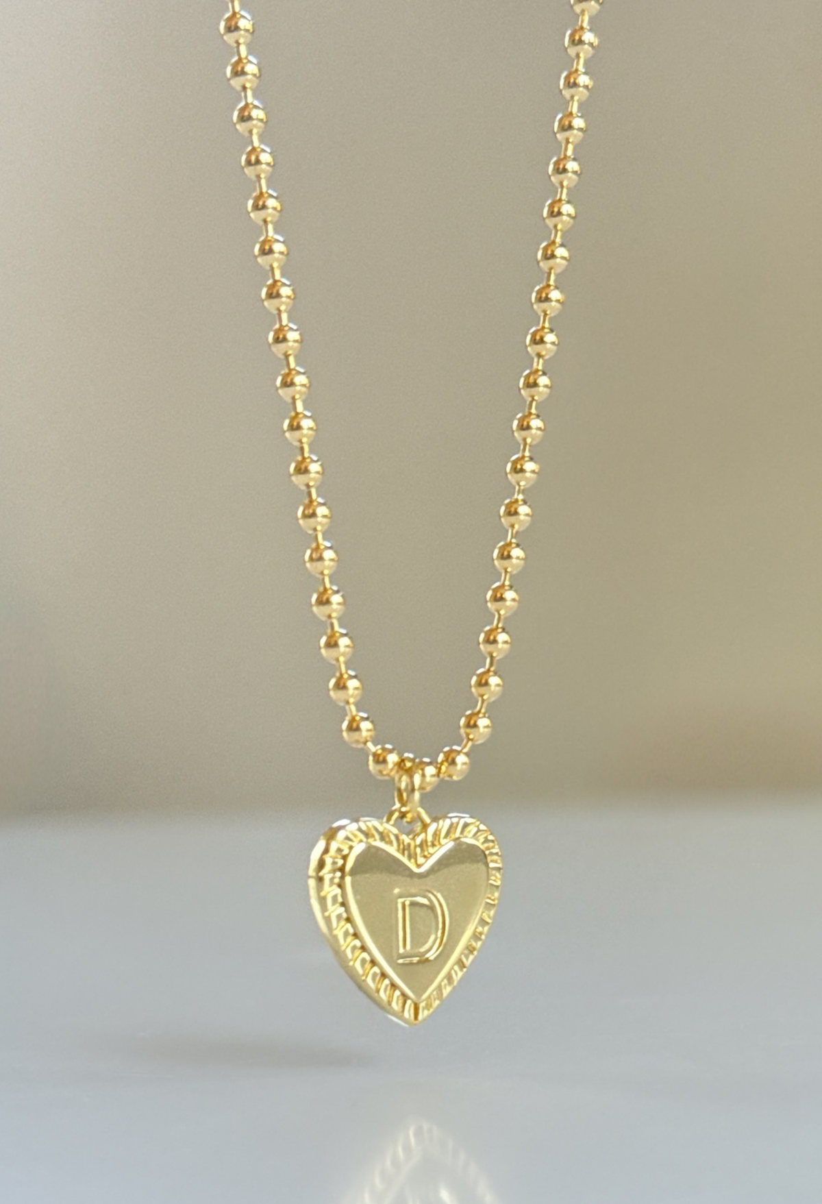 Heart Initial Pendant Necklace