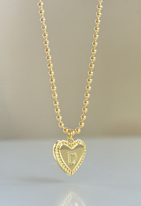 Heart Initial Pendant Necklace