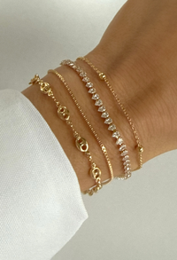 She's Golden Tennis Bracelet