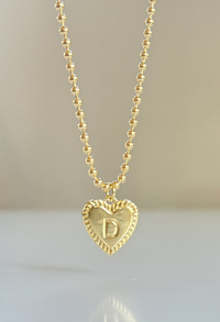 Heart Initial Pendant Necklace