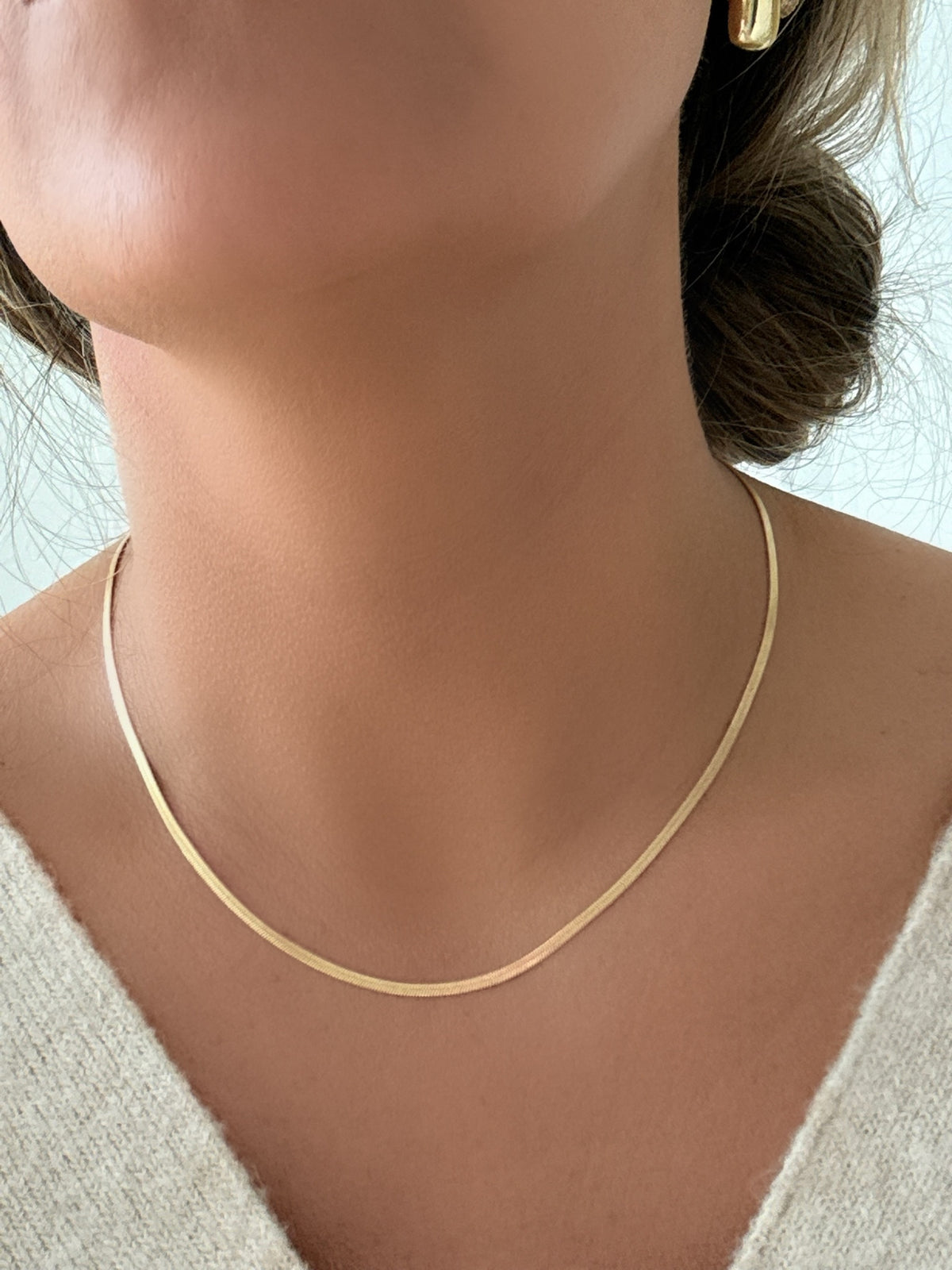 Mini Angel Herringbone Chain