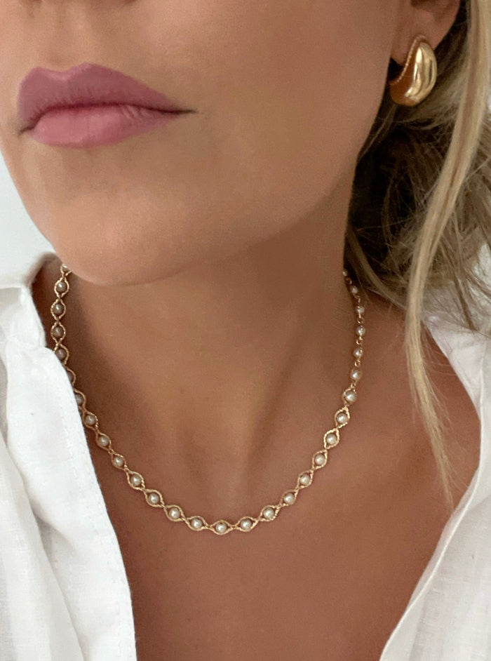 Isla Pearl and Gold Necklace