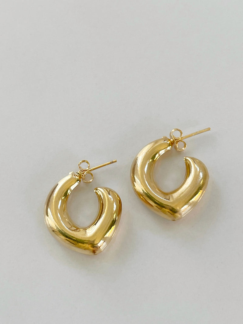 Chunky Pointed Gold Hoop