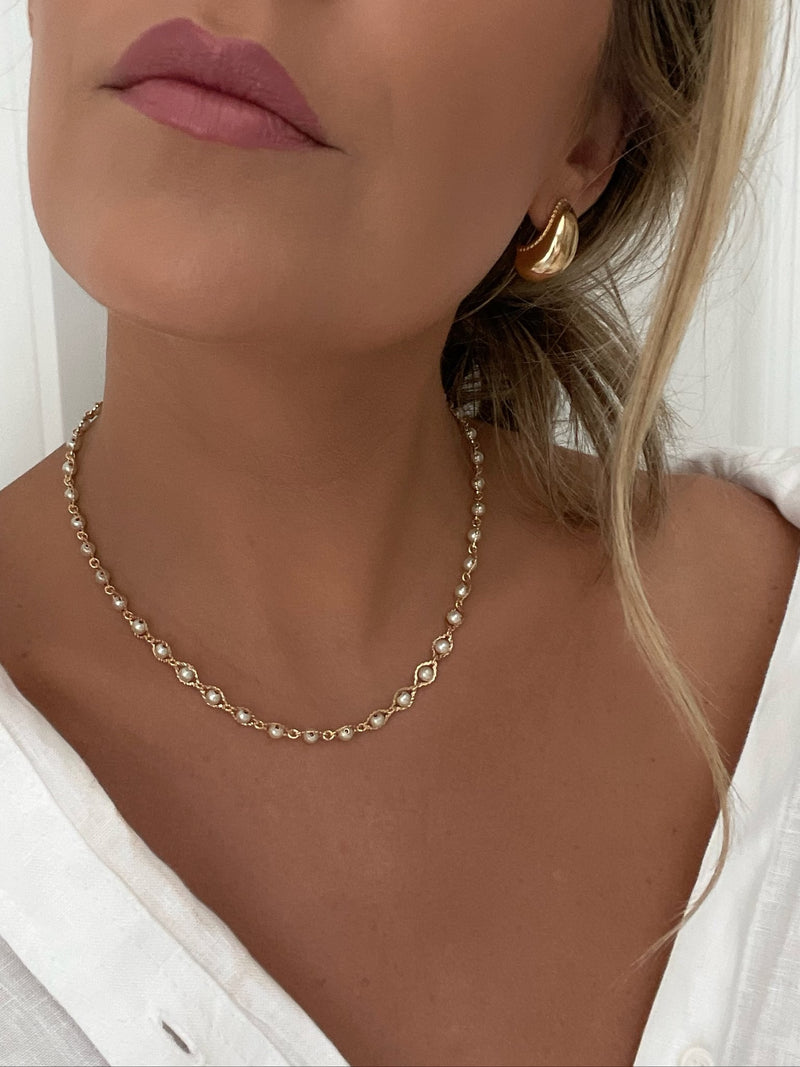 Isla Pearl and Gold Necklace