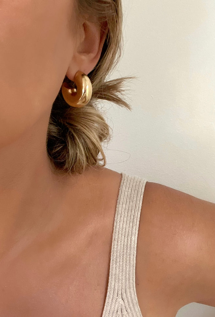 Lovie Chunky Hoops by Dylan Rae Jewelry, featuring a bold open hoop design for standout style.