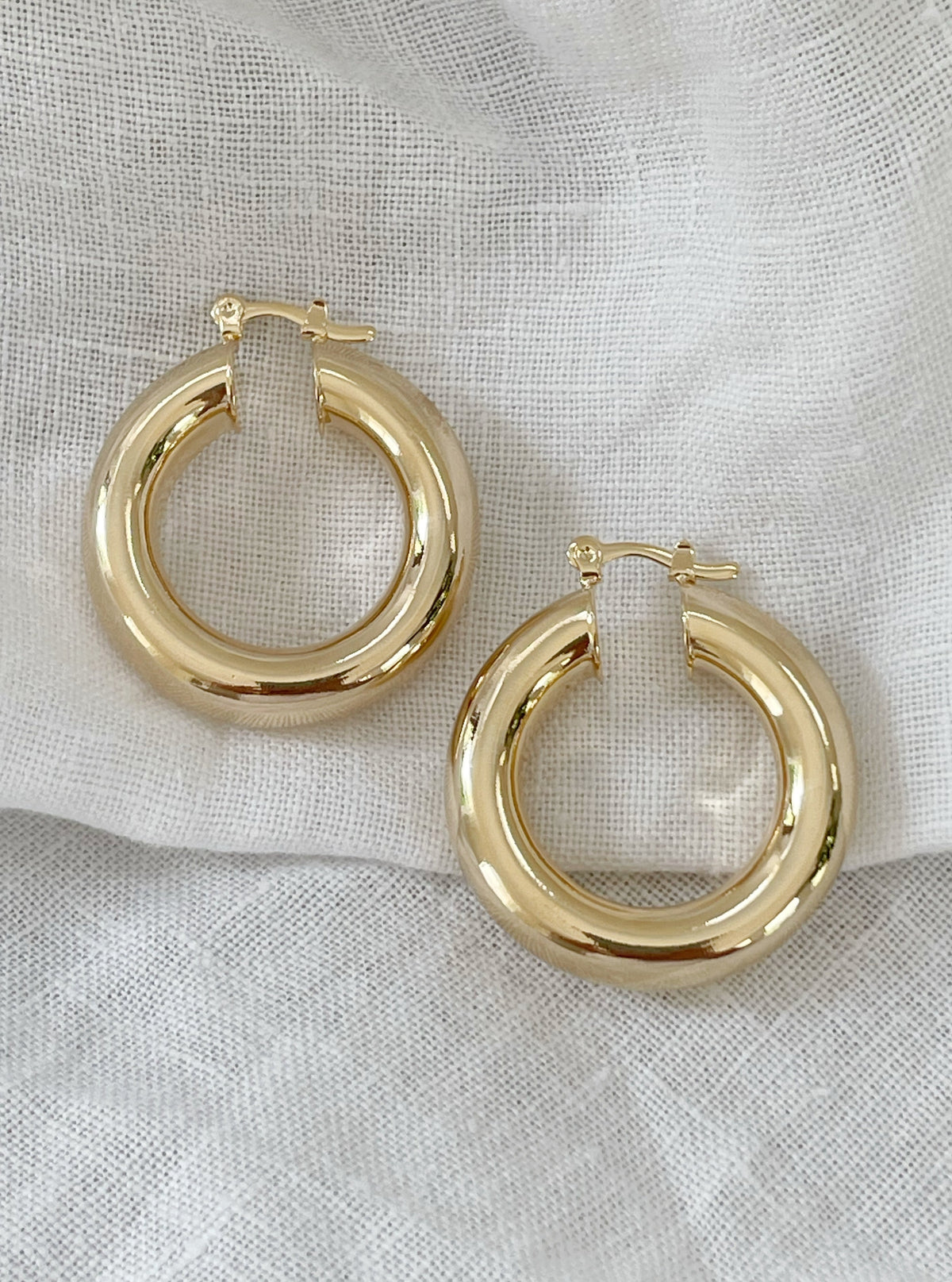 Cleo Hoop Earrings by Dylan Rae Jewelry, showcasing versatile style and lightweight design.