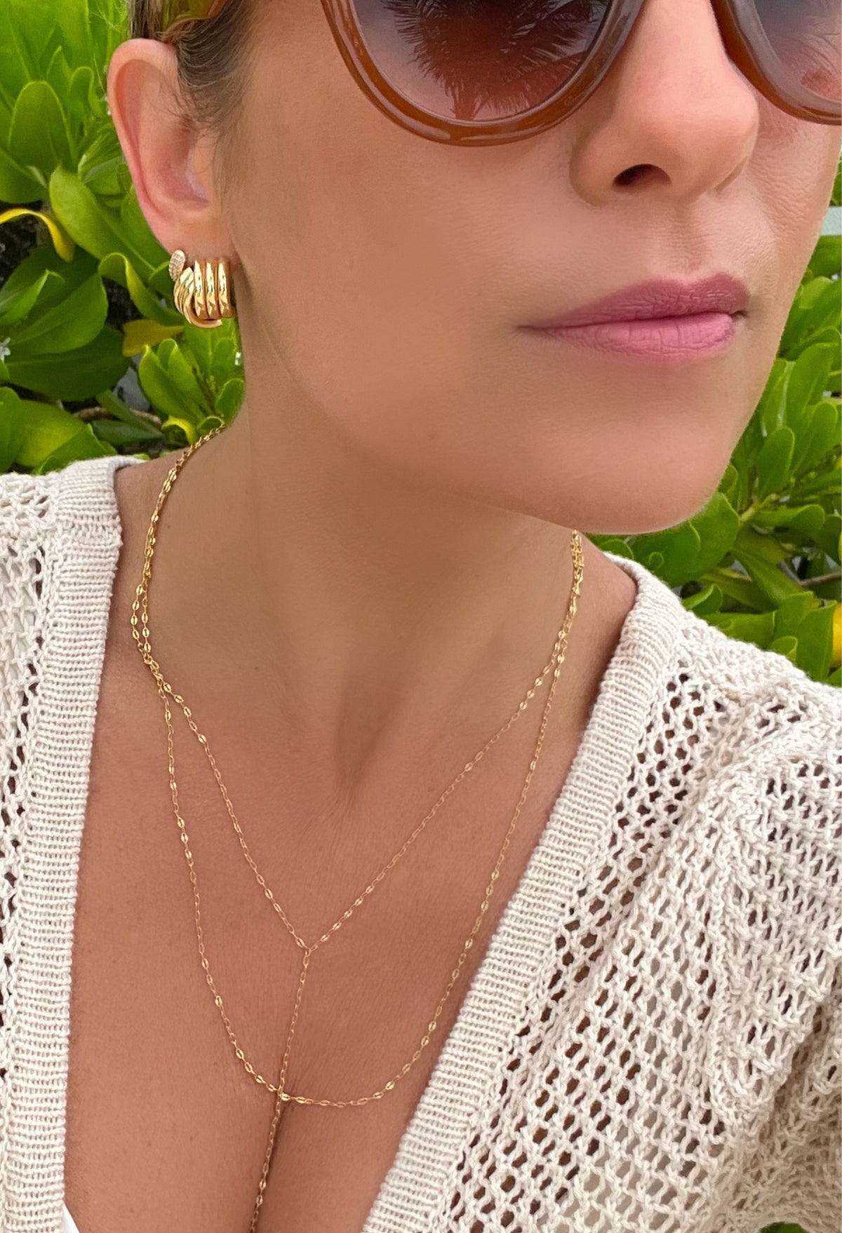 Double Lariat Y Necklace