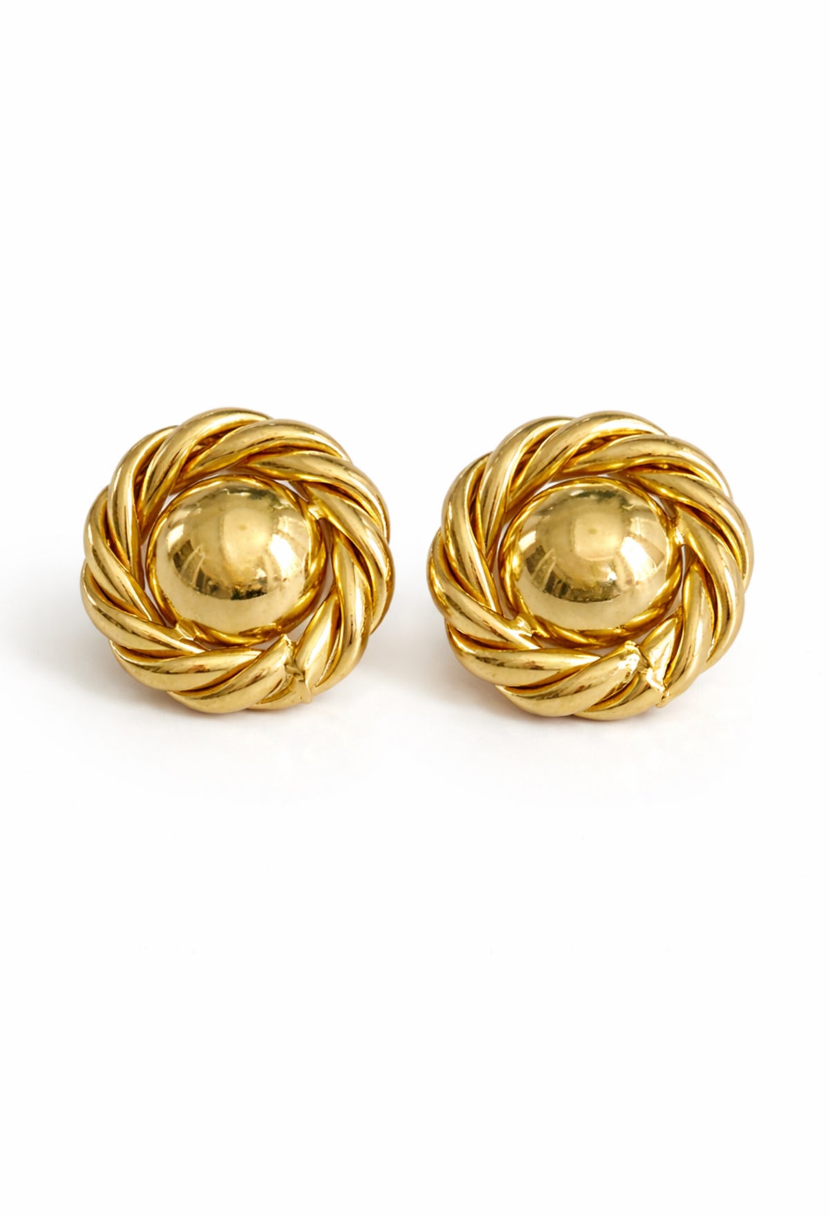 Vintage Bardot Button Earrings