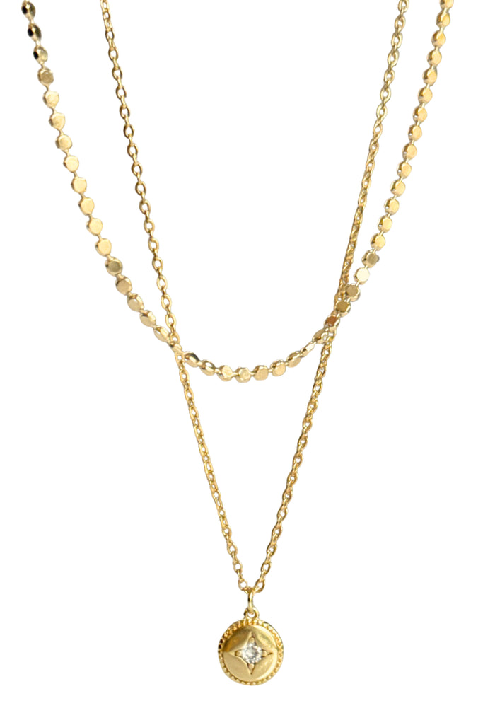 Tulum Mini Coin Layered Necklace Set