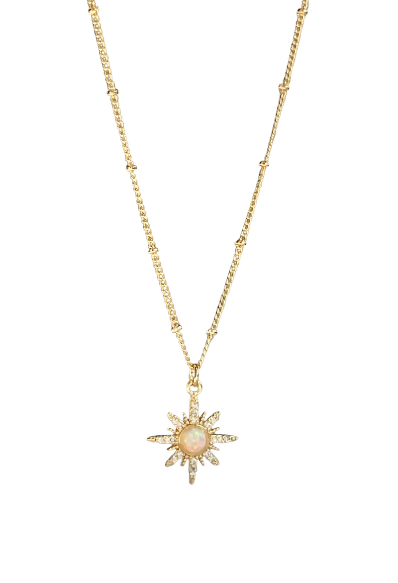 Opal Star Necklace