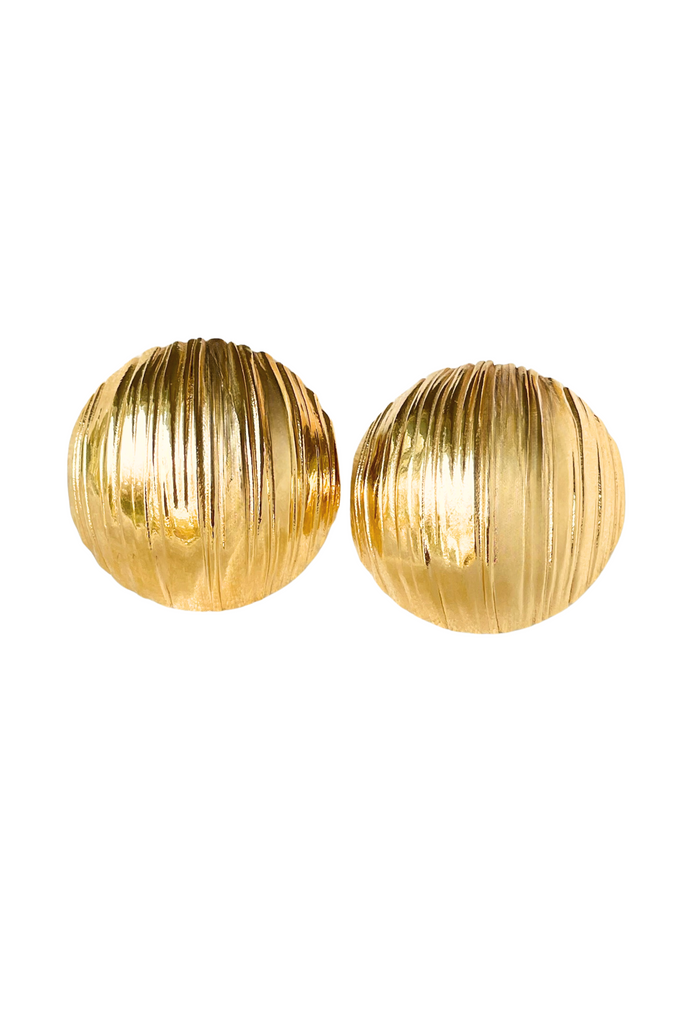 Gold-filled Diana Dome Earrings, showcasing modern sophistication and bold elegance.
