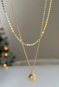 Tulum Mini Coin Layered Necklace Set