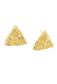 Gold Chunky Triangle Earrings