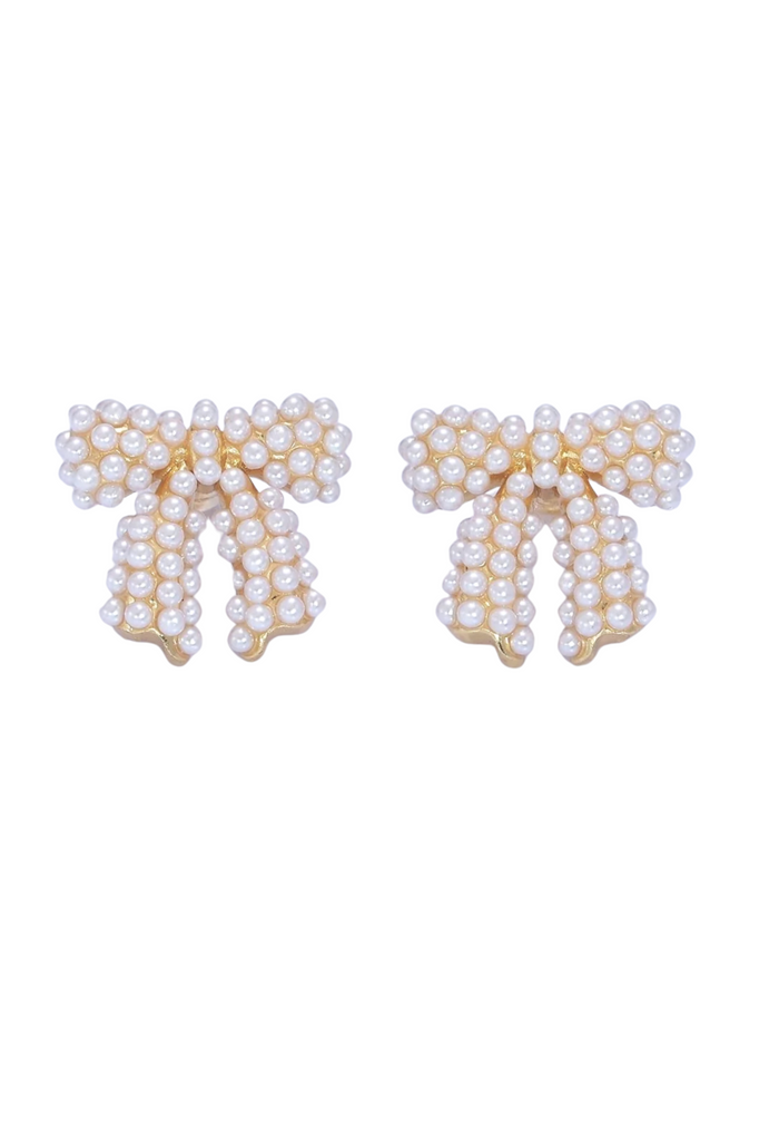 Pearl Bow Earrings