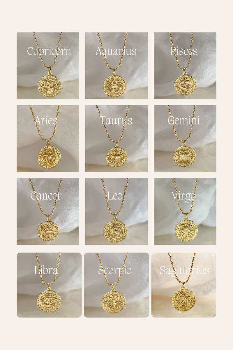 Petite Zodiac Coin Necklace