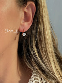 Wedding Bridesmaid Gift Jewelry Cubic Zirconia Stud Earrings Women Gold Plated Elegant Design Hypoallergenic Nickel Free Construction Perfect Thank You Present Graduation Gift Idea Everyday Wear Jewelry Round Stone Three Prong Setting