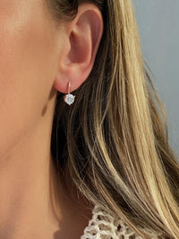 Classic Stud Earrings Women Cubic Zirconia Round Stone Gold Plated Jewelry Everyday Wear Accessory Hypoallergenic Nickel Free Design Perfect Gift Idea Wedding Bridesmaid Present Thank You Graduation Jewelry Three Prong Setting Minimalist