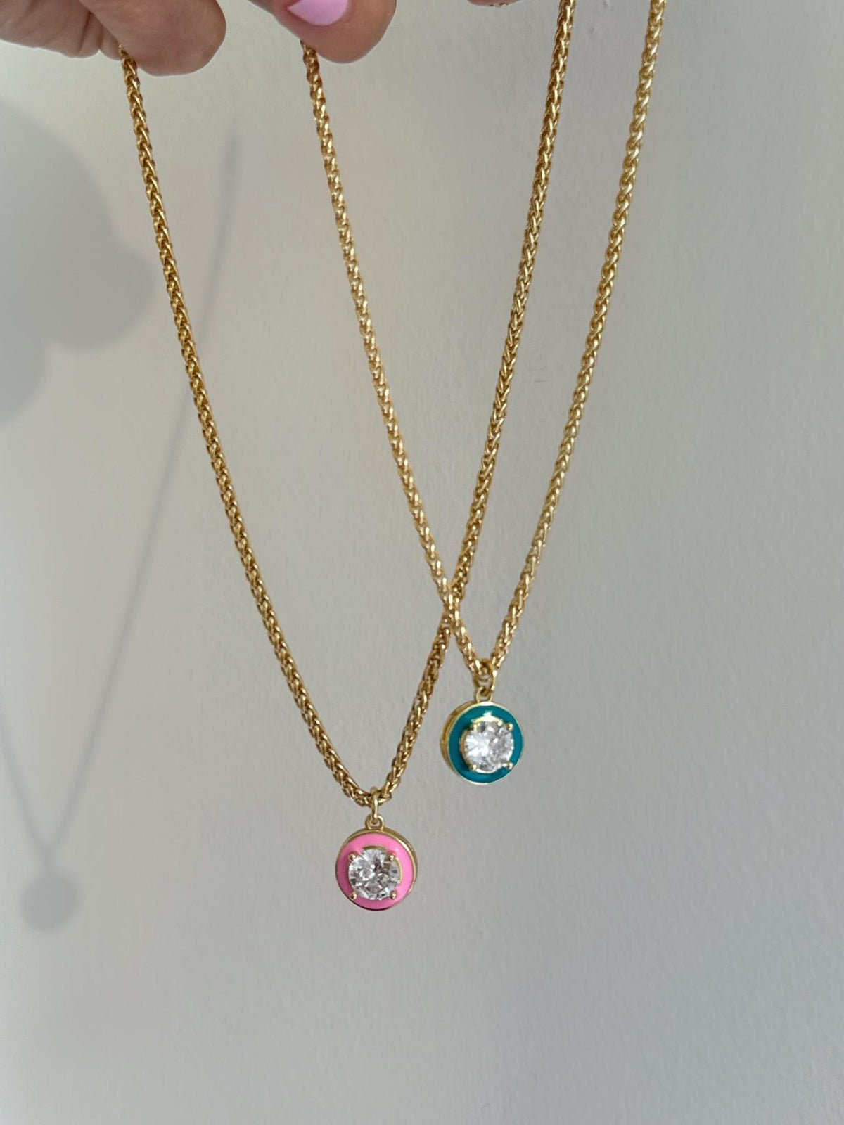 Crystal Pendant Layering Necklace